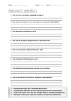Vorschau - Arbeitsblätter - AB mit Fragen zum Thema "Ärzte" + Lösungsblatt + Infografik - Deckblatt