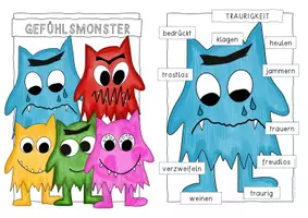 Vorschau - Mal- und Bastelvorlagen - Farbenmonster Materialpaket - Seite 1