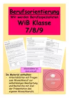 Vorschau - Arbeitsblätter - Berufsorientierung- Wir werden Berufsspezialisten - Deckblatt