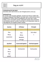 Vorschau - Spiele - Sag es nicht - Zahlen und Rechenbegriffe - Deckblatt