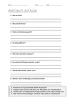 Vorschau - Arbeitsblätter - AB mit Fragen zum Thema "Asche" + Lösungsblatt - Deckblatt