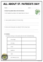 Vista previa - Hojas de trabajo - All About St.Patrick's Day | While Viewing Worksheet | Listening Comprehension - página 2