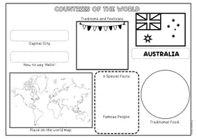 Vista previa - Hojas de trabajo - Countries of the World | Research Worksheet | Project-Based Learning - página 2