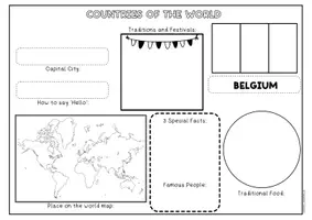 Vista previa - Hojas de trabajo - Countries of the World | Research Worksheet | Project-Based Learning - página 3