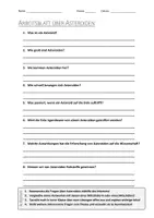 Vorschau - Arbeitsblätter - AB mit Fragen zum Thema "Asteroiden" + Lösungsblatt + Infografik - Deckblatt