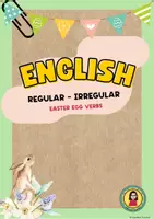 Vista previa - Hojas de trabajo - Easter Regular or Irregular Verb Worksheet | Grammar | Simple past tense | Verbs - Portada