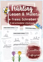 Vorschau - Mal- und Bastelvorlagen - Frühling - Lesen und Malen (+ freies Schreiben) - Klasse 2-5 - Deckblatt