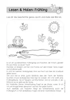 Vorschau - Mal- und Bastelvorlagen - Frühling - Lesen und Malen (+ freies Schreiben) - Klasse 2-5 - Seite 3
