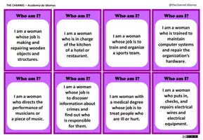 Vista previa - Juegos / Gamificación - WORKING WOMEN - Matching Definitions and images - página 2