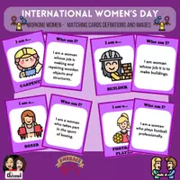 Vista previa - Juegos / Gamificación - WORKING WOMEN - Matching Definitions and images - Portada