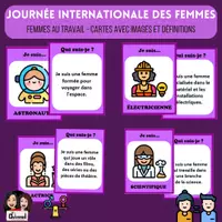 Vista previa - Juegos / Gamificación - Femmes au travail - Cartes avec définitions et images - Portada