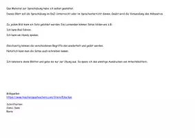 Vorschau - Merkblätter - DaZ/ DaF Grammatik Sprechübung Modalverb können - Seite 1