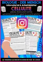 Vorschau - Arbeitsblätter - Cellulite - Infomaterial & Arbeitsblätter | Biologie - Der Mensch | sofort einsetzbar - Deckblatt