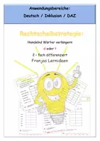 Vorschau - Arbeitsblätter - Rechtschreibstrategien d oder t - Deckblatt