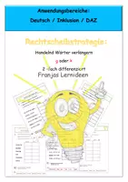 Vorschau - Arbeitsblätter - Materialpaket Rechtschreibstrategie - Deckblatt