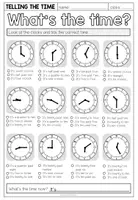 Vorschau - Arbeitsblätter - Telling the Time – Uhrzeiten auf Englisch üben | differenzierte Arbeitsblätter - Seite 3