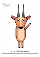 Vista previa - Manualidades / Dibujos para colorear - BUILDS SAVANNA ANTELOPE ANIMALS CRAFT - página 3