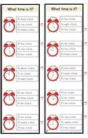 Vorschau - Spiele - Telling the Time - Peg Cards - Seite 1