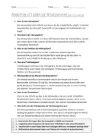 Vorschau - Arbeitsblätter - AB mit Fragen zum Thema "Atmosphäre" + Lösungsblatt + Infografik - Seite 2