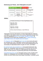 Aperçu - Feuilles d'exercices - ALLEMAND: argumentation dialectique Discussion dialectique sur les jeux vidéo - Page de couverture