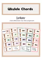 Vorschau - Spiele - Ukulele Chords Domino - Domino mit den Akkorden - Deckblatt