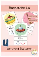 Vorschau - Bildkarten - Buchstabe Uu - Bild- und Wortkarten - Deckblatt