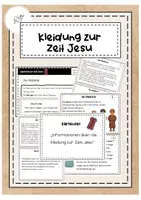 Vorschau - Arbeitsblätter - Kleidung zur Zeit Jesu Informationskarten - Deckblatt