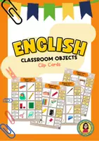 Vista previa - Hojas de trabajo - Classroom Objects Clip Cards | Vocabulary - Portada