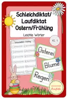 Vorschau - Arbeitsblätter - Schleichdiktat/Laufdiktat Frühling/Ostern - Deckblatt