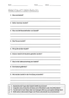 Vorschau - Arbeitsblätter - AB mit Fragen zum Thema "Axolotl" + Lösungsblatt + Infografik - Deckblatt