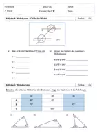 Vorschau - Arbeitsblätter - Klassenarbeit zum Thema Dreiecke und Winkel - Seite 2