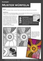 Vorschau - Spiele - kinder.kunst.klasse - KUNSTSPIEL - Muster würfeln "Sonnen" - Seite 1
