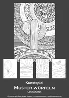 Vorschau - Spiele - kinder.kunst.klasse - KUNSTSPIEL - Muster würfeln "Landschaften" - Deckblatt