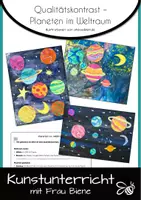 Vorschau - Arbeitsblätter - Qualitätskontrast – Planeten im Weltraum - Deckblatt