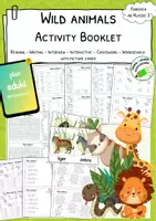 Vorschau - Arbeitsblätter - Wild Animals – Englisch Arbeitsblätter & Lesetraining | Grundschule - Deckblatt