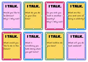Vista previa - Hojas de trabajo - I TALK Speaking Cards | #Speaking - página 1