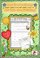 Vorschau - Arbeitsblätter - Materialpaket: Lied-Erarbeitung zum Frühling, Sommer, Herbst und Winter - Seite 1