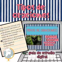 Vista previa - Interactivos - Tipos de oraciones en español guía de estudio digital - Portada