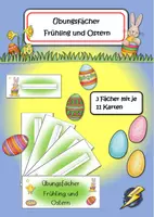 Vorschau - Stationenlernen - Fächer Frühling und Ostern - Deckblatt