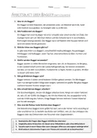 Vorschau - Arbeitsblätter - AB mit Fragen zum Thema "Bagger" + Lösungsblatt - Seite 1