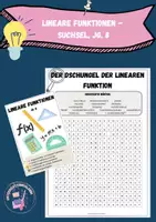 Vorschau - Arbeitsblätter - Lineare Funktionen, Suchsel, Jg. 8 - Deckblatt