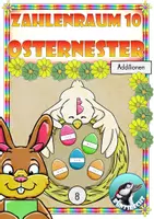Vorschau - Unterrichtsreihen - Frühling - Ostern : Legematerial - Rechennester im Zahlenraum 10 ( Additionen ) - Deckblatt