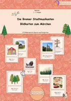 Vorschau - Bildkarten - Die Bremer Stadtmusikanten: Bildkarten zum Märchen (DaZ) - Deckblatt