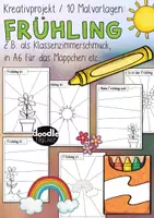 Vorschau - Mal- und Bastelvorlagen - Frühling / Frühlingszeit - Kreativprojekt - 10 Malvorlagen - Deckblatt