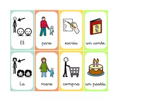 Vista previa - Refuerzo / NEE / Materiales de apoyo - LLIBRE MÒBIL FRASES (4 blocs) CAT - página 1