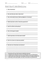 Vorschau - Arbeitsblätter - AB mit Fragen zum Thema "Barcelona" + Lösungsblatt + Infografik - Deckblatt