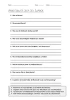 Vorschau - Arbeitsblätter - Lernposter + AB mit Fragen zum Thema "Barock" + Lösungsblatt + Mindmap + Infografik - Seite 1