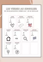 Vorschau - Arbeitsblätter - Verben im Singular und Plural - Deckblatt