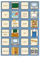 Vorschau - Spiele - Classroom Objects / In the Classroom – Wortschatz Englisch | Matching Pairs 4.–5. Klasse - Seite 2