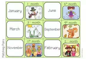 Vorschau - Spiele - MONTHS - MATCHING PAIRS - Seite 1